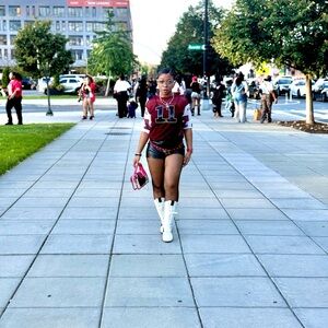 Women's Burgundy Jersey Top